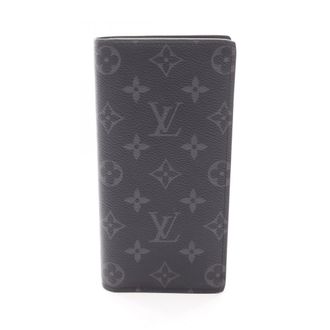 Louis Vuitton Black Monogram Eclipse Monogram Eclipse Long Wallet (Bi-Fold) (Pre-Owned)