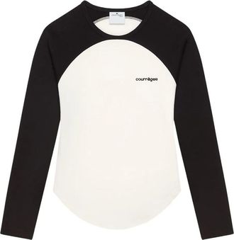 Courrèges Circle Contrast Ls Tee Clothing