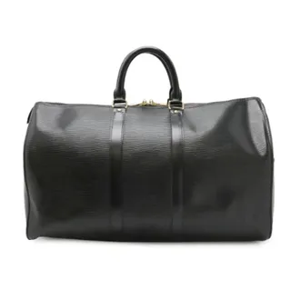 Louis Vuitton Vintage, unisex, Zwart, ONE Size, Leer, Pre-owned Weekendtas