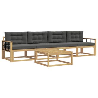 vidaXL Conjunto De Sof&aacute;s De Exterior 4 Pcs Blanco Y Antracita Vidaxl