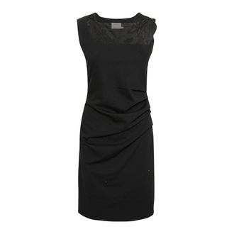 Kaffe Zwart Diep Vivi Jurk met Kant Details - Dames - Korte kleedjes - Zwart - L - Polyester - Kleedjes