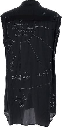 Rick Owens Mens Shirt Black Viscose Blend
