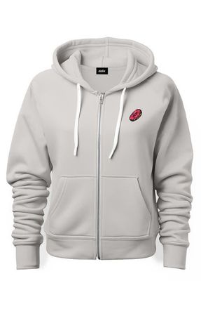 Dalix Donut Zip Hoodie in Silver at Nordstrom, Size Xxx-Large