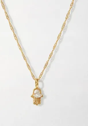 Edge of Ember Hamsa Diamond Necklace at Nordstrom, Size 18