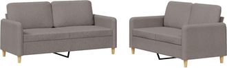 vidaXL Vidaxl - Juego De Sof&aacute;s Con Cojines 2 Piezas Tela Gris Taupe