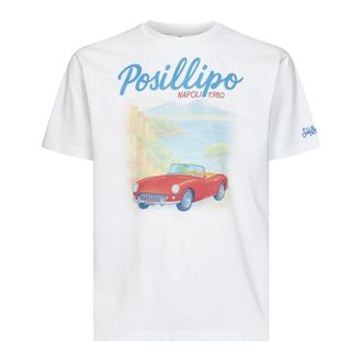 MC2 Saint Barth T-Shirts, male, White, Size: XL Napoli Posillipo T-Shirt