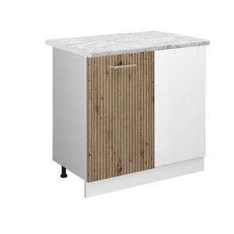 Vicco Armario De Esquina R-line, Roble Artesanal, 86 Cm, Et M&aacute;rmol