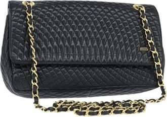 Bally Vintage Chain Quilted Leather Leather Shoulder Bag Bag (Pre-Owned)