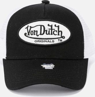 Von Dutch Womens Von Dutch Trucker Boston Cotton Black/White Cap