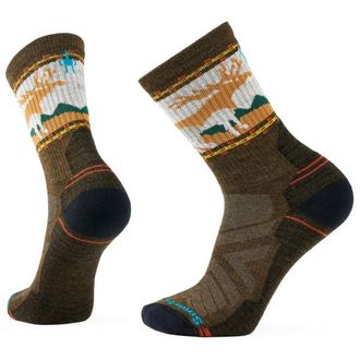 Smartwool Hike Light Cushion Mountain Moose Crew Socks Wandersocken - Unisex | braun
