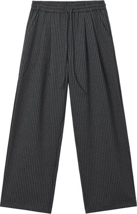 B+ab Gestreepte broek met trekkoord - Grijs