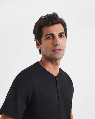 Jacamo Pure Cotton Grandad T-Shirt