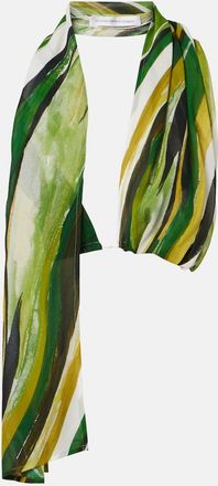 CHRISTOPHER ESBER Printed silk scarf bra top