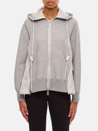 sacai Felpa con zip e cappuccio Sacai in misto cotone