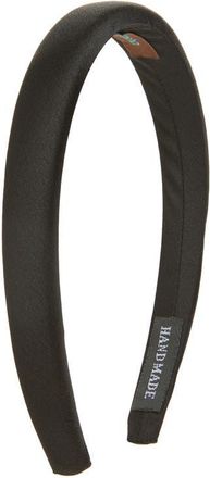 Tasha Skinny Padded Satin Headband in Black at Nordstrom