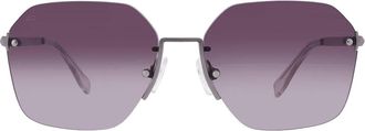 Priv&eacute; Revaux Grey Shaded Violet Geometric Unisex Sunglasses THE CHOSEN/S 06LB/H1 58