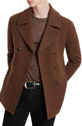 John Varvatos Carlos Wool Blend Peacoat in Earth Brown at Nordstrom Rack, Size 54