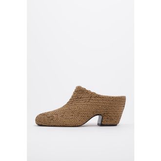 Bimba & Lola Plaited Heel Clog in Dark Natural at Nordstrom, Size 38