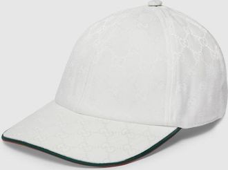 Gucci GG Canvas Baseball Cap, Size XL, White, GG Canvas