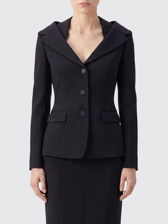 Alexander McQueen McQueen Blazer monopetto in pura lana con revers e vestibilit&agrave; slim fit