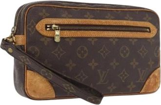 Louis Vuitton Pre-owned Clutches, female, Brown, Size: ONE SIZE Pre-owned Canvas Clutch