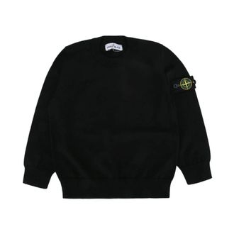 Stone Island Black Sweatshirt for Boys Ss25 - male - Stone Island - Kids Sweatshirts - Black - 10 Y - Kids