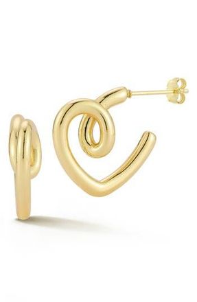 Glaze Jewelry Tube Heart Huggie Hoop Earrings in Gold at Nordstrom Rack