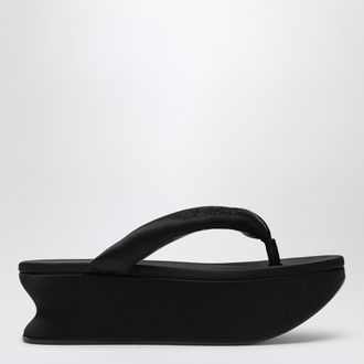 Balenciaga Gaeta thong sandals in satin, black