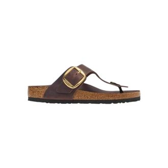 Birkenstock Gizeh Big Buckle - Dames - Slippers - Bruin - 37 EU - Leer - Schoenen