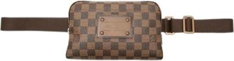 Louis Vuitton Pre-owned Damier Bumbag Brooklyn Waist Bag - Dames - Vintage Heuptassen - Bruin - ONE Size - Leer - Vintage