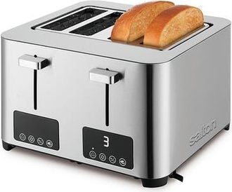Salton Digital 4 Slice Toaster - Stainless Steel in Silver at Nordstrom