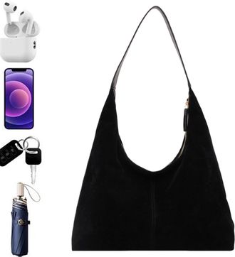 Generic Textured Slouchy Bag - 35cm Faux Leather Brown Strap, casual shoulder carrier, crescent pouch, vintage oversized design enhancement, reinforced interi