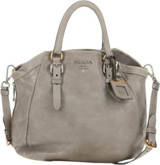 Prada Pre-owned Handbags, female, Gray, Size: ONE SIZE Pre-owned Vintage Handbag