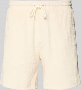 Shiwi Regular Fit Badehose mit Strukturmuster Modell Tony in Offwhite, Größe XXL
