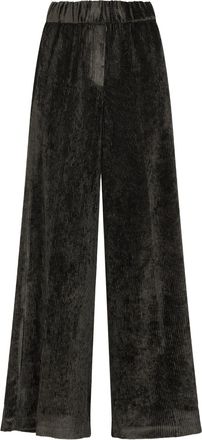 PESERICO Peserico Womens Fluid Corduroy Trousers - Dark Grey viscose - Size EU 36 (Womens)