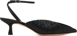 Loeffler Randall 50mm pumps met ruches - Zwart
