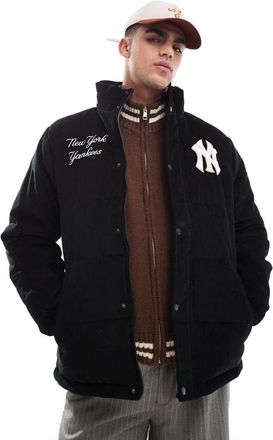 New Era NY Yankees - Piumino nero in velluto a coste