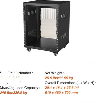 OEM Rack Av, Capacidad De 12u, Dise&ntilde;o Robusto, 500 Libras Lc