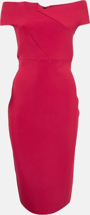 Roland Mouret Pink Jersey Off-Shoulder Bodycon Dress