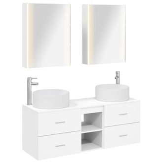 vidaXL Juego De Muebles De Ba&ntilde;o 5 Uds. Blanco Vidaxl