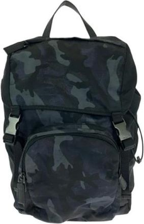 Prada Pre-owned Backpacks, male, Blue, Size: ONE SIZE Pre-owned Nylon backpacks