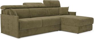 Divani.Store Sof&aacute; esquinero convertible impermeable 252 cm izquierdo verde