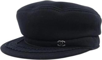 Chanel Pre-owned Accessories, female, Black, Size: ONE SIZE Pre-owned Cotton Cap