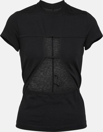 Rick Owens Cutout cotton jersey T-shirt
