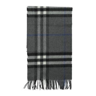 Burberry Winter Scarves, male, Gray, Size: ONE SIZE Check Cashmere Scarf