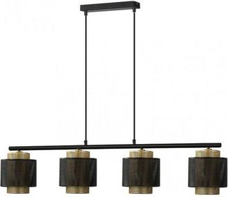 Fabrilamp Fabrilamp - Lámpara Kyoto 4xE27 negro oro - Negro/Oro