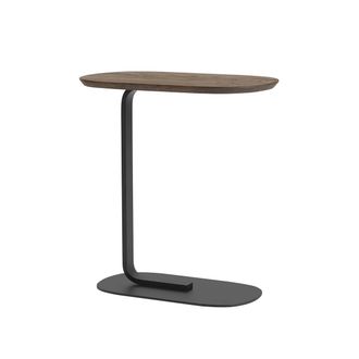 MUUTO Relate Side Table, H 60,5 cm, Eiche ger&auml;uchert / schwarz