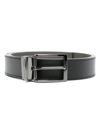Emporio Armani Black Logo Buckle Belt