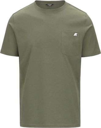 K-Way patch-pocket cotton T-shirt - men - Cotton - M - Green