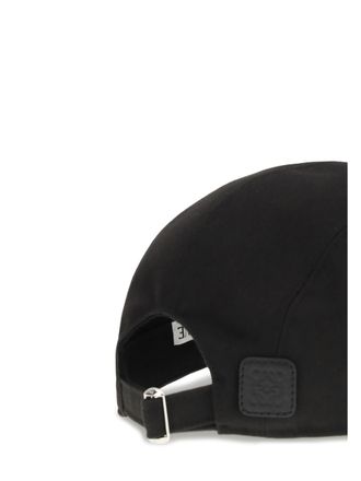 Loewe Mens Baseball Hat Black Cotton